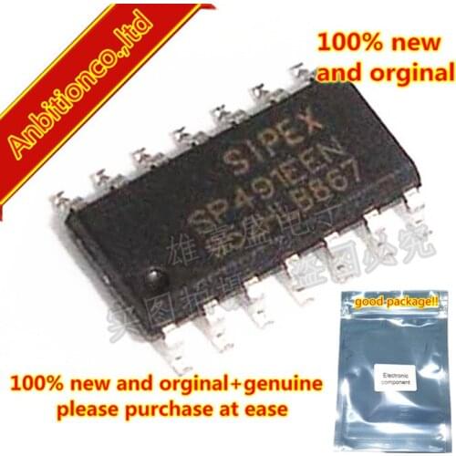10pcs 100% New original SP491EEN SP491EEN-L SP491 SOP14 RS485 Enhanced Full Duplex RS-485 Transceivers in stock