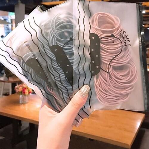 100 unids/bolsa, accesorios para el cabello, bandas de goma para mujer, bandas elásticas para el cabello, diademas para niñas, d