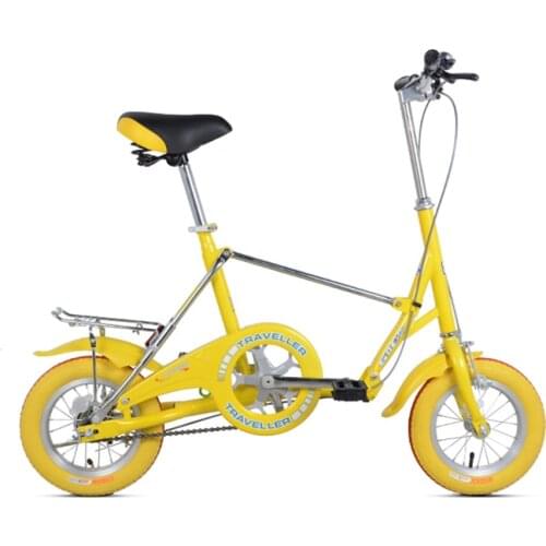 GOGOBIKE 12inch Folding Bike with V brakes single Speeds mini Bicycle steel Frame Folding Bicycle Folding Electromobie