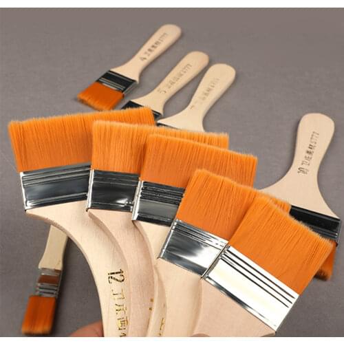 12Pcs/Set Memory Nylon Paint Brushes Set for Acrylic Oil Drawing Watercolor Wooden Painting Brush Tools Artist Oil Art Supplies