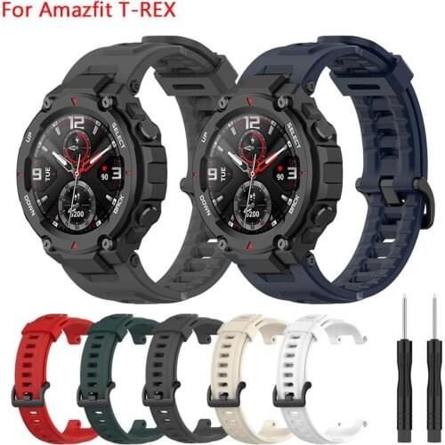 20mm Silicone WatchBands for Amazfit T-REX Smart watch Wristband Strap accessories for Xiaomi Huami Amazfit T rex watchbands
