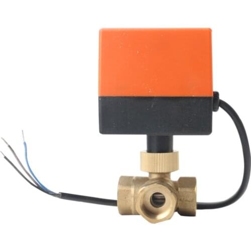 3/4 3 way electric actuator valve ac220v electric ball valve dn20 electric ball valve