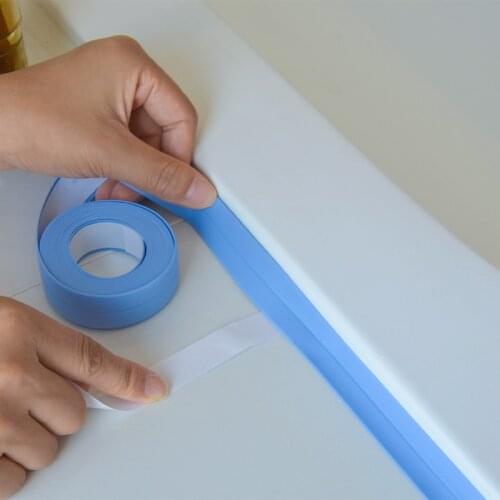 3.2 Bathroom Kitchen Shower Sealing Strip Sink Bath Caulk Tape White PVC Self Adhesive Waterproof Wall Tape For Bathroom Kitchen