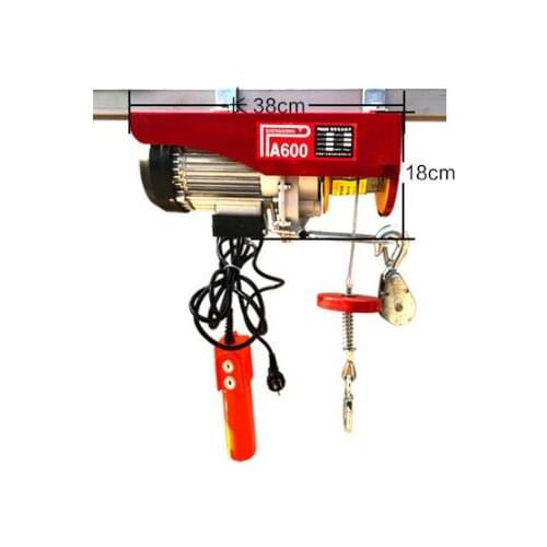 300-600KG 220v Mini electric hoisting machine with wire rope pulling PA600