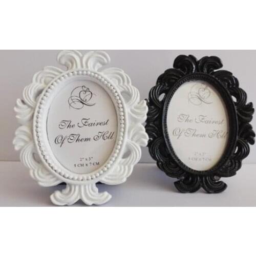 50pcs/Lot+Victorian Style White&Black Baroque Picture/Photo Frame Place Card Holder Wedding&Bridal Shower Favors+FREE SHIPPING