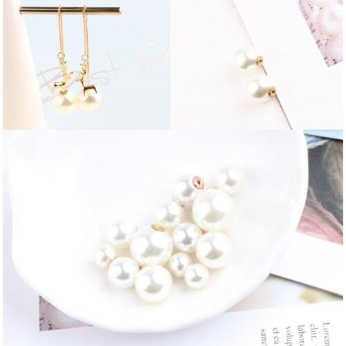 50pcs Highlight Pearl Ear Plug Silicone Ear Earplugs Diy Handmade Jewelry Accessories Wholesale Pendants Earrings Base Fitting
