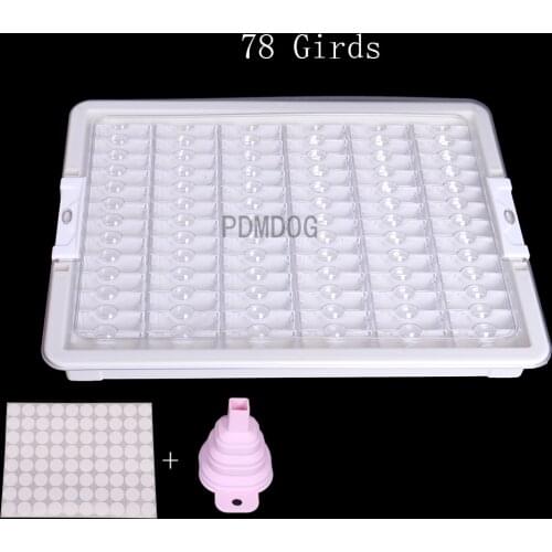 5d Diamond Painting Tools Kits with Storage Box for Diamond Embroidery Accessories 42/50/78 Grids Beads Storage Container