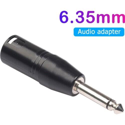 6.35mm Mono Male to XLR 3 Pin Female/Male Audio Plug Converter Adapter Connector for Headphone Microphone Power Amplifier Guitar