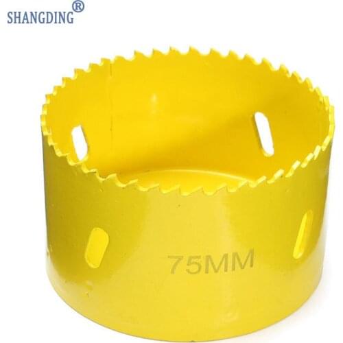 75mm M42 High Speed Steel Yellow Metal Hole Saw Holesaw Cutter Drill Bit Wood Plastic Smooth Drilling