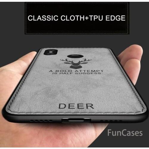 Aikewu for XiaoMi Mi A2 case cover Mi6x back cover silicone edge deer pattern fabric shockproof case for XiaoMi Mi 6X coque MiA2