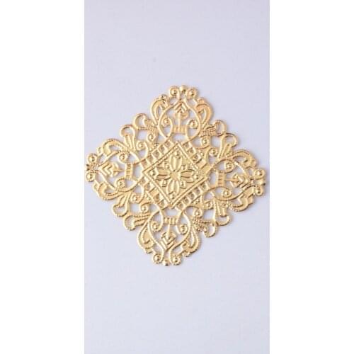 Free Shipping 10-30Pcs DIY Square Filigree Wraps Connectors Hair Jewelry Accessories Ancient Fashion Decorative