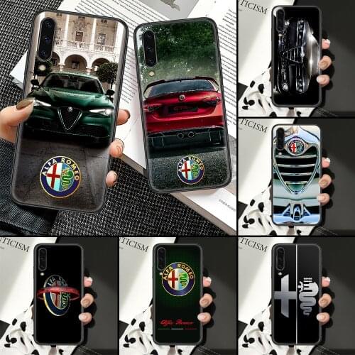 Italy Car Alfa Romeo Phone Case For Samsung Galaxy A 10 12 20E 21S 30 32 40 50 51 52 70 71 72 5 6 7 2016 2018 black silicone