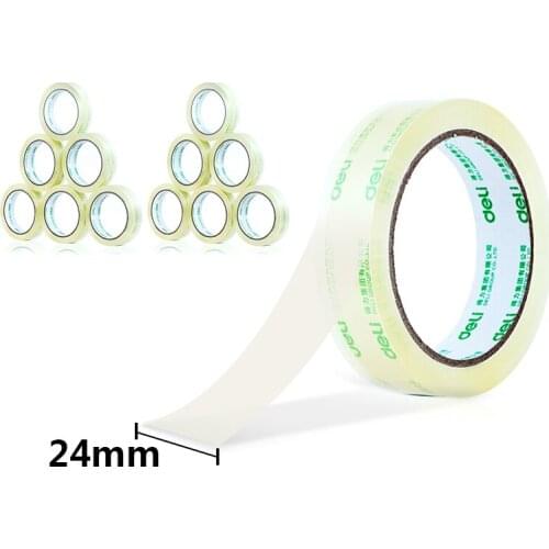 Deli High Quality High Transparent Sealing Tape Packing Tapes 24mm*60y*50um 12 Rolls Office Supplies 30133