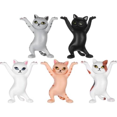 Cat Pen Ornament Kitty Bracket Sculpture Funny Gift Home Tabletop Decoration Cat Models Doll sunglasses holder Christmas Decor