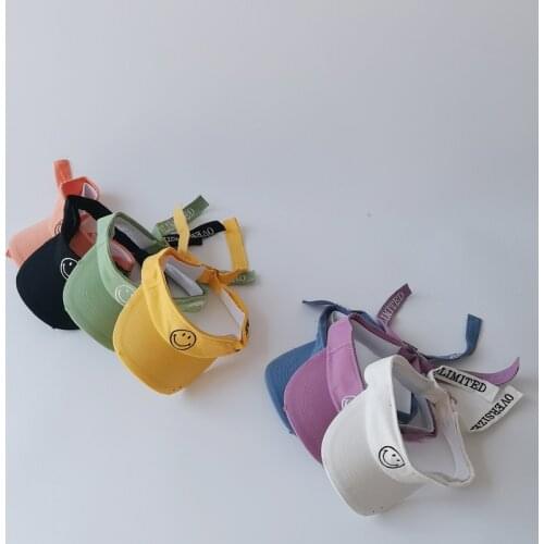 Children Cap Summer Outdoor Sun Hat Girls Sun Protection Baseball Caps Baby Letter Empty Top Hats Casual Adjustable Boys Visors