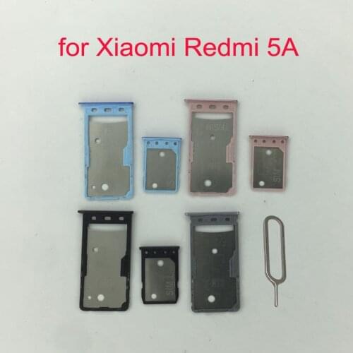For XIAOMI Redmi 5A Phone SIM Card Tray Adapter For Xiaomi 5A Original Housing New Micro SD Card Tray Holder Replacement + Tools