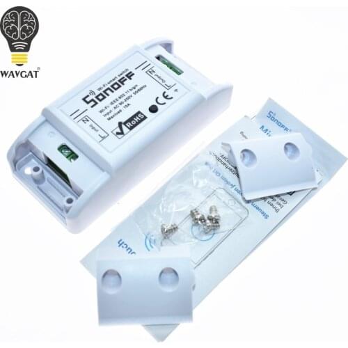 Itead Sonoff Smart Wifi Switch DIY Smart Wireless Remote Switch Domotica Wifi Light Switch Smart Home Controller Work with Alexa