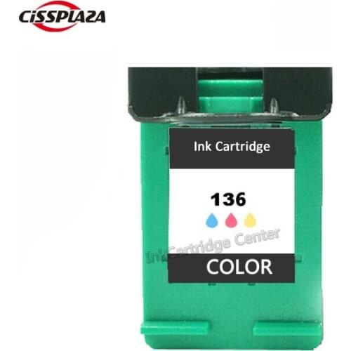 CISSPLAZA 1x Remanufactured Ink Cartridge for HP 136 C9361H Color Ink Cartridge for DJ 5440/Psc 1510/Photosmart 7830