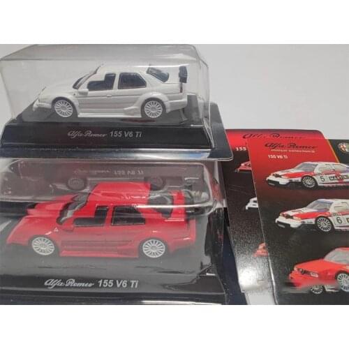 1/64 Kyosho Alloy Car Alfa Romeo 155 V6 TI Clover White Red Rare Collection Ornament