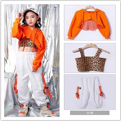 New Jazz Dancing Costumes for Girls Hip Hop Dance Costume Modern Dance Performance Kids Stage Show street Dancing Costume