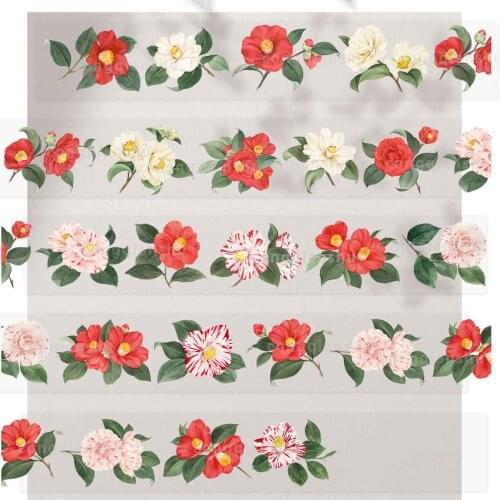 1 Loop Size New Year Flower Camellia 117cm Decorative Masking Tape