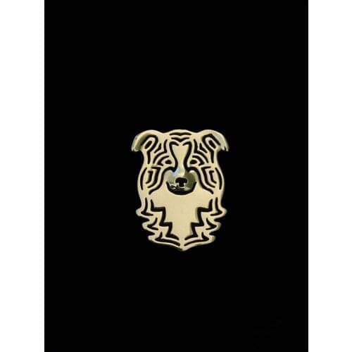 Trendy high quality cute Border Collie brooch plate silver fashion jewelry