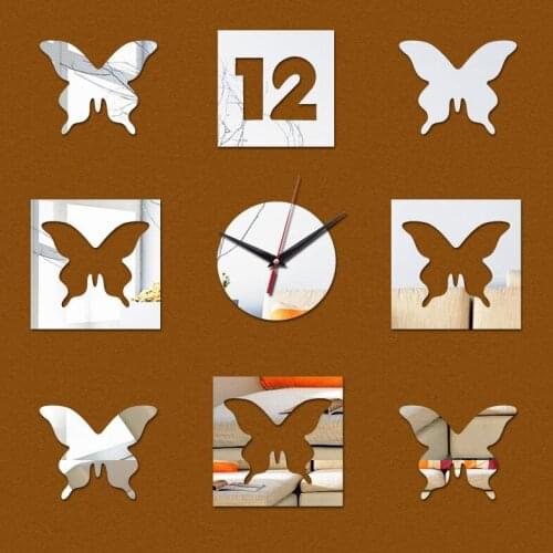2019 new limited time-limited 3d clocks Quartz Acrylic wall clock mirror fairy sticker kids decor watch free Needle shipping