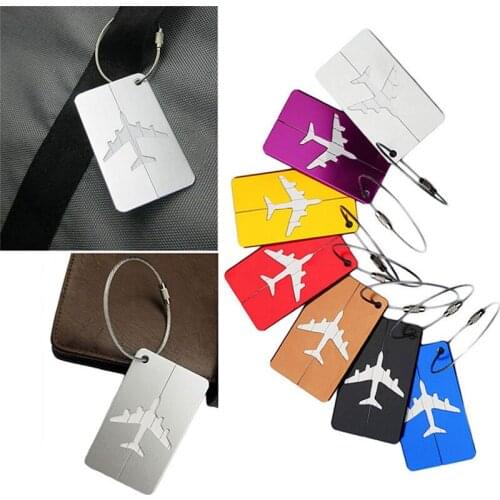 New Fashion Luggage Tags Aluminium Alloy Women Men Travel Luggage Suitcase Name Label Holder Travel Accessories