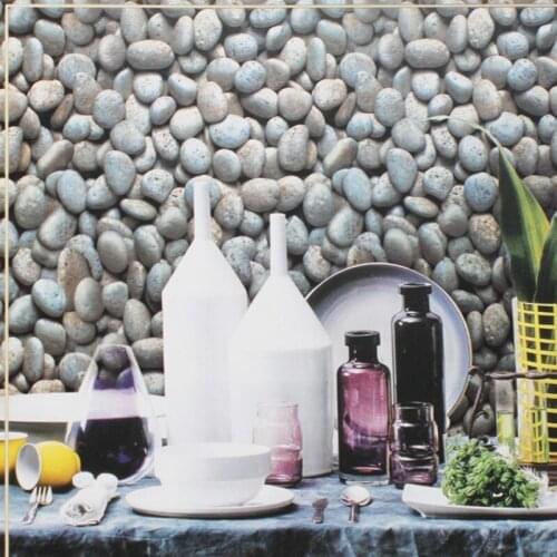 Beibehang Personality modern minimalist pebbles PVC culture stone wallpaper thick wallpaper living room dining room wallpaper