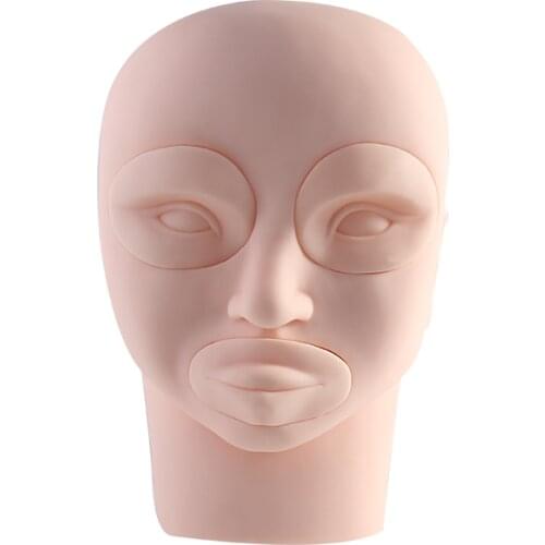 Pro Training Manikin Head Cosmetology Mannequin Flat Doll Head Practice Make Up Eyelash Extensions Eyebrow Lips Tattoo