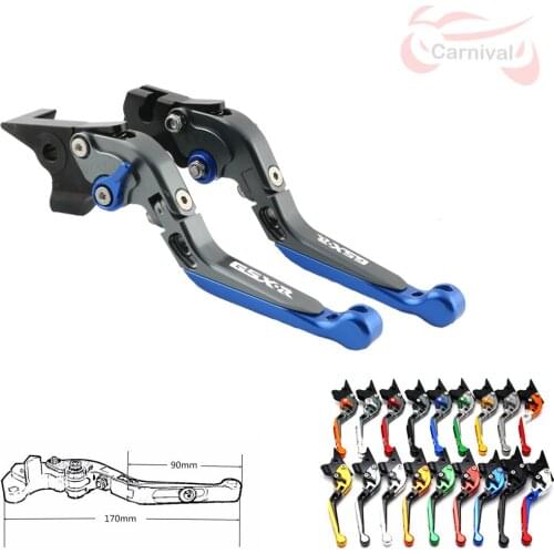For Suzuki GSXR750 1996 1997 1998 1999 2000 2001 2002 2003 Laser Logo (GSX-R) Blue + Titanium CNC Motorcycle Brake Clutch Levers