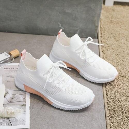 Net shoes womens summer 2021 new style mesh breathable thin white sports running shoes light and versatile