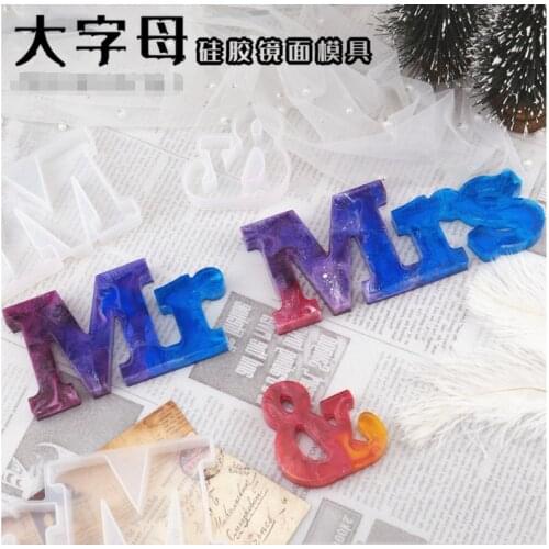 2020 New Transparent Silicone Mould Dried Flower Resin Decorative Craft DIY Large letters Mold epoxy resin molds for jewelry