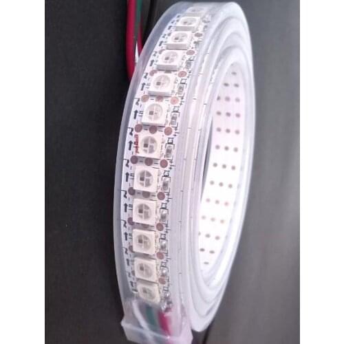 8m/lot WS2812 LED Pixel Strip Tape Lights DC5V Waterproof IP67 Super Bright digital led flexible light 144LEDs/M RGB LED Strip