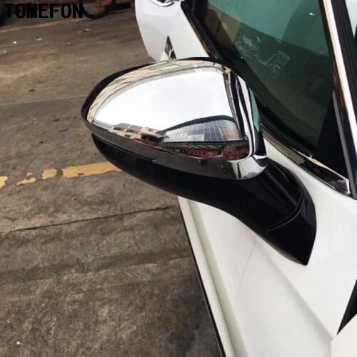 TOMEFON 2pcs For Acura CDX 2016 2017 2018 ABS Chrome Rear View Side Mirror Cover Cap Stiker Frame Shell Car Exterior Styling