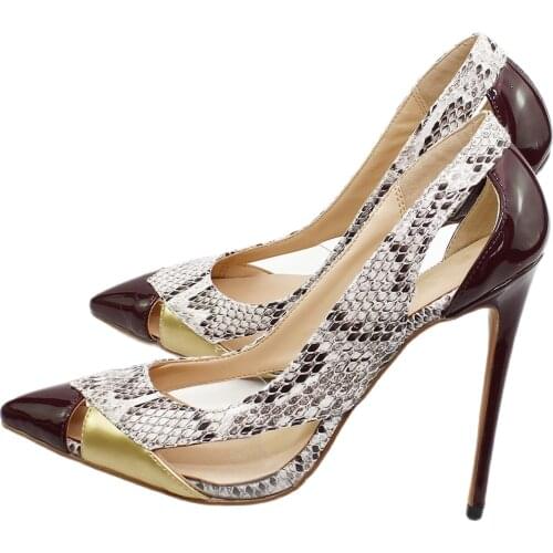 Women Pumps Fashion Pointed Toe Genuine Leather Stiletto High Heels Shoes Spring Summer Wedding Shoes Woman Party Pumps D008A