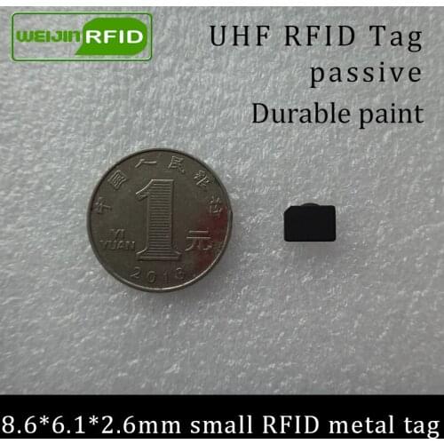 UHF RFID anti-metal tag 915mhz 868mhz Alien H3 8.6*6.1*2.6mm EPC Gen2 6C very small durable paint smart card passive RFID tags