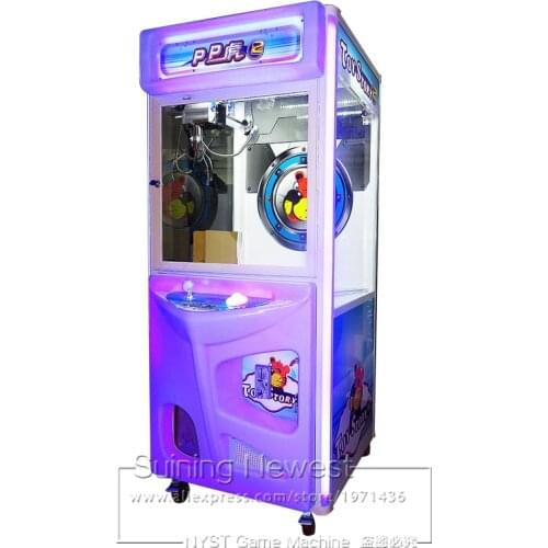 Luminated Colorful Cranes Claw Machine Catch Prize Gift Plush Toys Coin Operated Arcade Game Machine