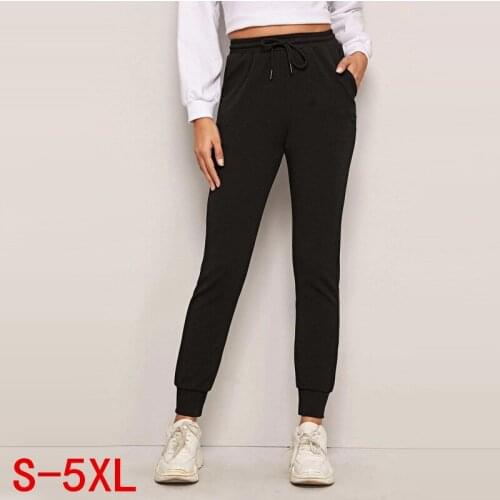 S-5XL 2020 Harem Pants Ankle Length Pants Women Casual Sweatpants Womens Trousers