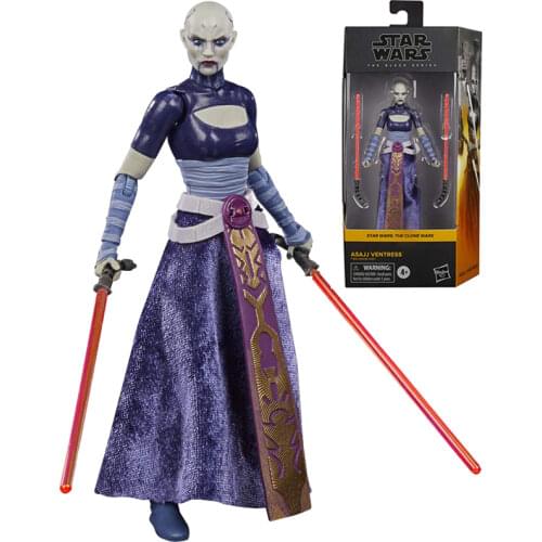 Hasbro Star Wars The Black Series Asajj Ventress Toy 6-Inch Scale The Clone Wars Action Figure Collectible Model Toys Boy Gift