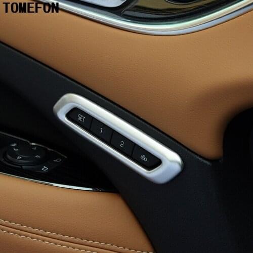 1Piece For Buick LaCrosse 2016 ABS Chrome Seat Memory Adjustment Car Interior Accessories Frame Trim Cover Styling