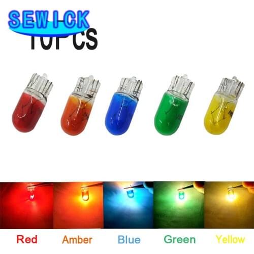 10pcs car t10 halogen w5w 194 158 wedges 12v 5w xexon lamp warm white amber instrument light reading light clearance lamp