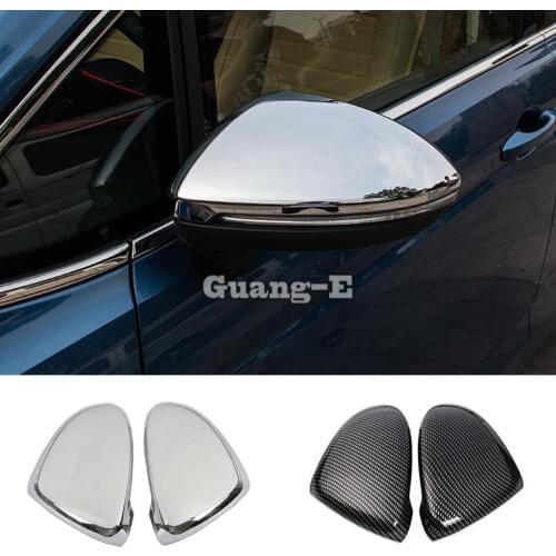 Hot For VW Volkswagen Touran L 2016 2017 2018 2019 Car Body Stick Rear View Rearview Side Glass Mirror Cover Trim Frame 2pcs