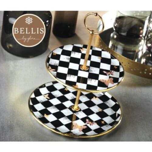 2 layer Gold Gilded Kurabiyelik meckenzie style checkered presentation service