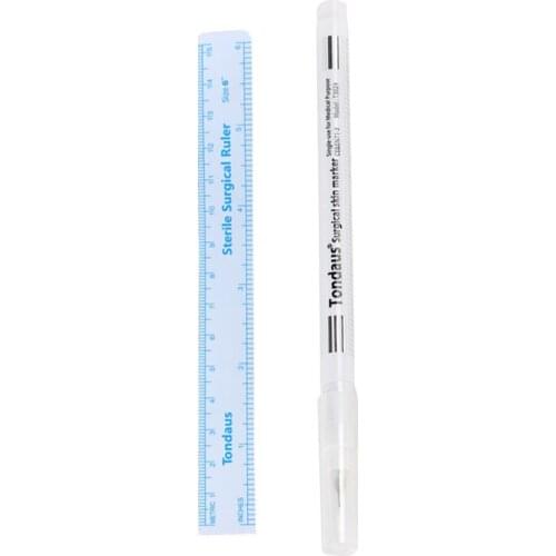 5pcs White Surgical Eyebrow Tattoo Skin Marker Pen Tool Microblading Accessories Tattoo Skin Marker Pen Eyebrow Measure Paper