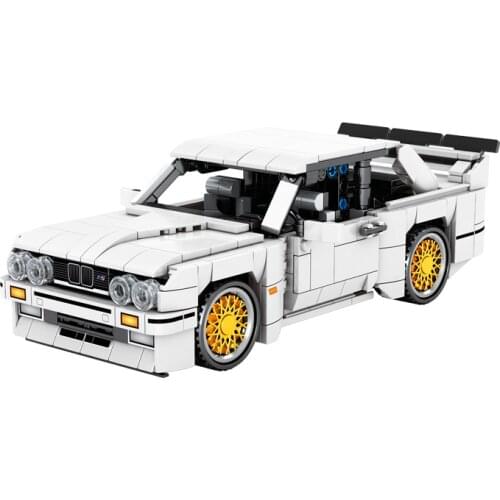 MOC 678pcs Classic Car City Pull Back Sports White Car Building Block Model High-Tech Speed Roadster Kid Assembled DIY Brick Toy