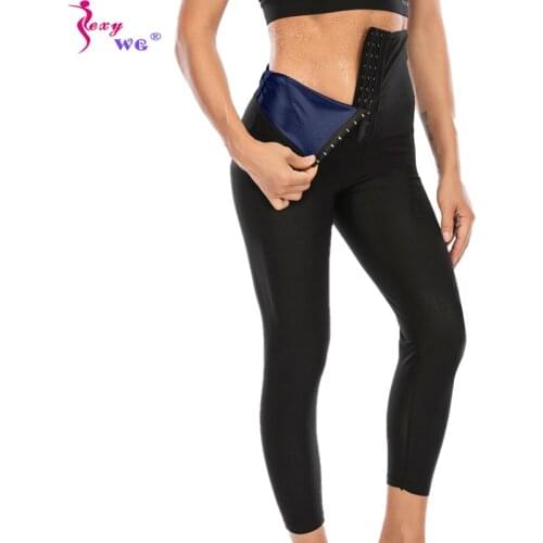 SEXYWG Body Shaper Sauna Pants Women Sweat Slimming Pants Shapewear Waist Trainer Fitness Short Shapewear Gym Legging