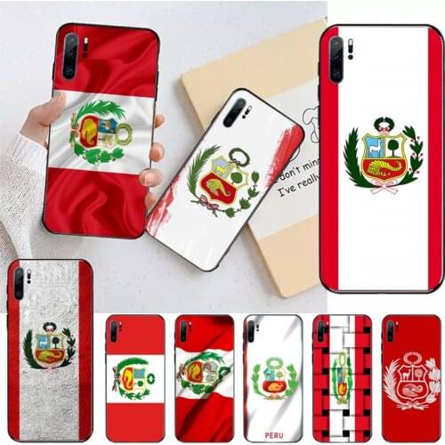 Peru flag fashion design pattern Phone Case For Huawei honor Mate P 10 20 30 40 Pro 10i 9 10 20 8 x Lite shell funda coque