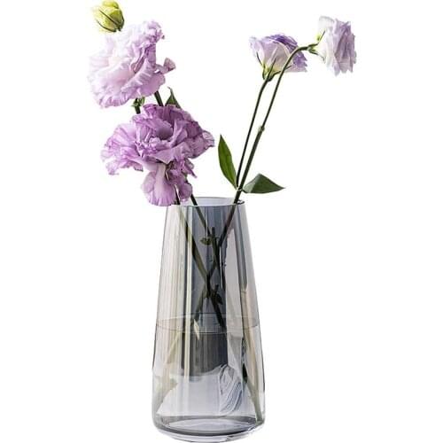 Flower Glass Vase for Decor Home Handmade Modern Large Flower Vases for Centerpieces Living Room Kitchen Office