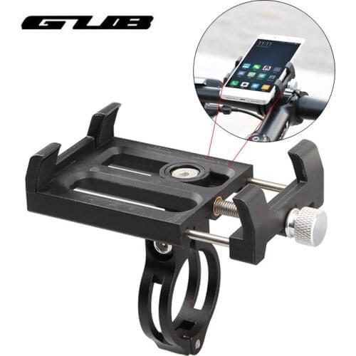 GUB Ultralight Bicycle Phone Holder For 3.5"-7.15" Smartphone GPS Bike Handlebar Stand plastic Clip Aluminum Support Accessories